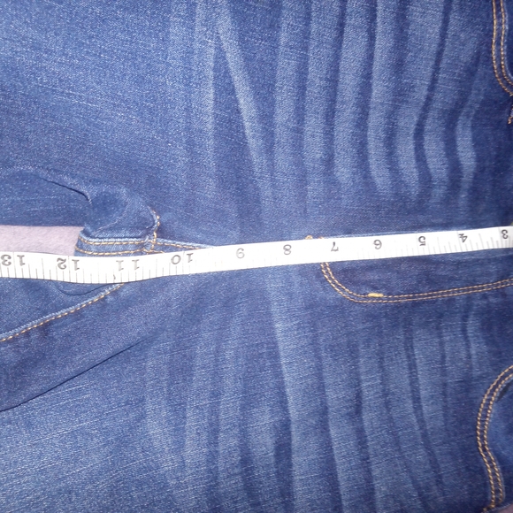 No Boundaries Dark Blue High Rise Denim Jeans Size 7 Pre-owned In Good Condition - Picture 6 of 16